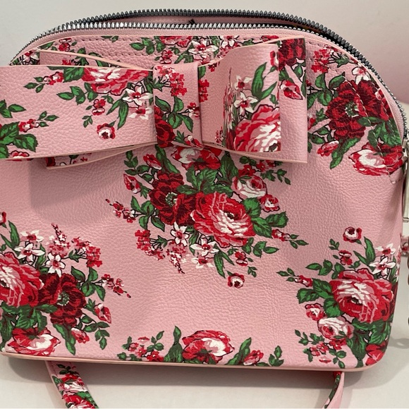 Betsey Johnson Handbags - Betsey Johnson Pink Floral Crossbody Bag